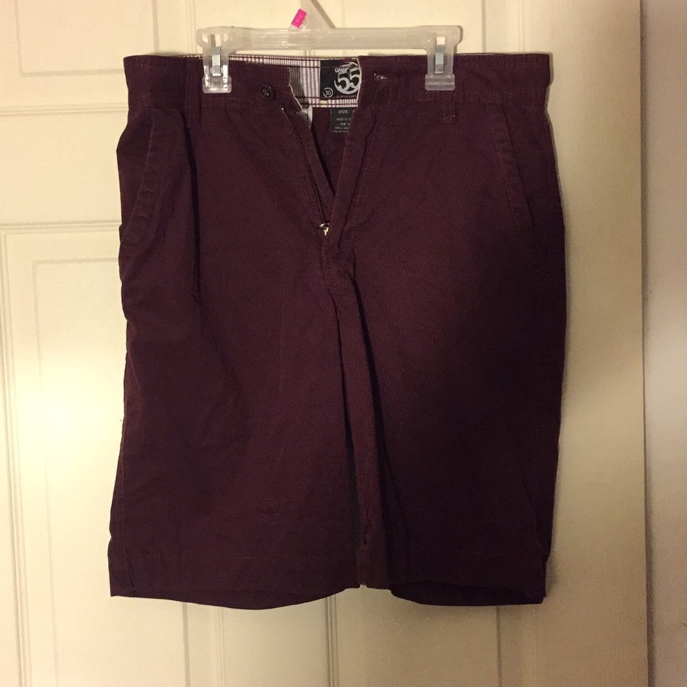 DIVISION 55 BURGUNDY SHORTS